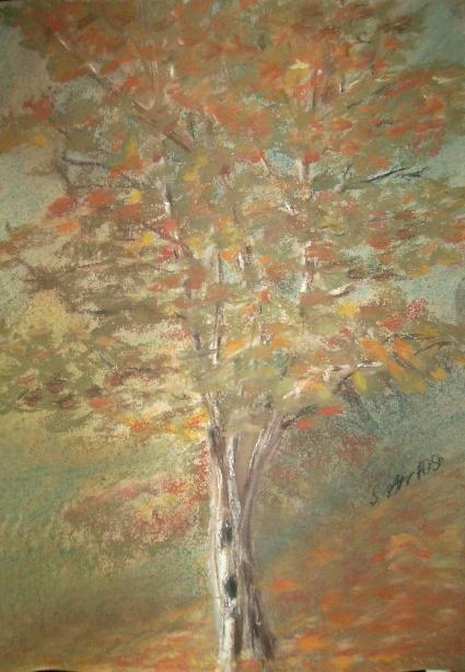 Landschaft Baum im Herbst